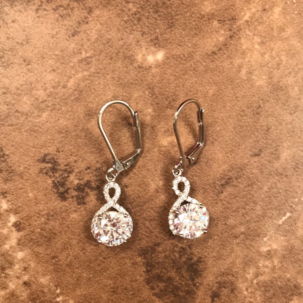 Brand new CZ drop earrings
